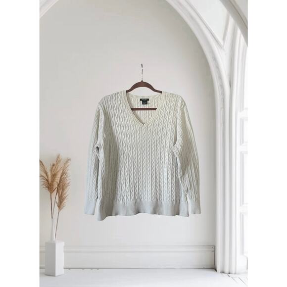 Eddie Bauer Womens Cable Knit Pullover Stretch Sweater XXL - Picture 1 of 4